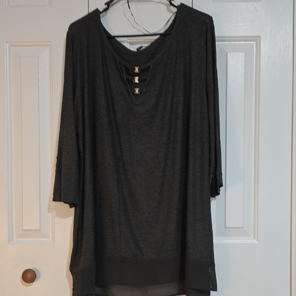 Chic Charcoal Women's Blouse